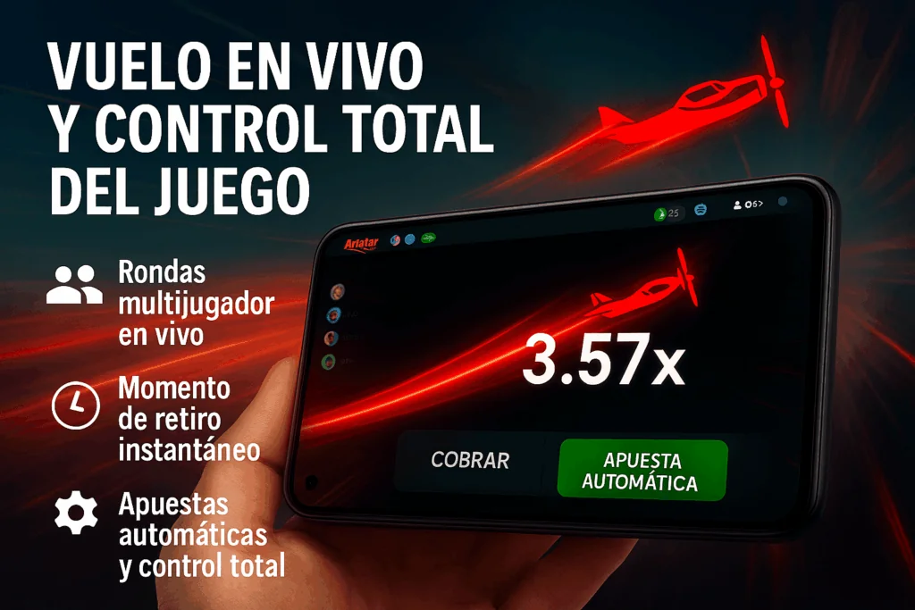 Vuelo en vivo y control total del juego